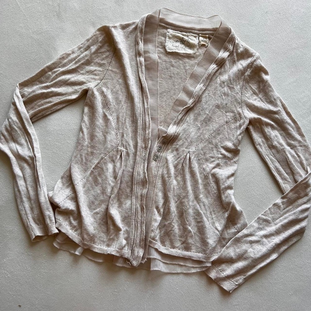 Angel of the North Delicate Cream Cardigan Balletcore Coquette Fairy Pretty